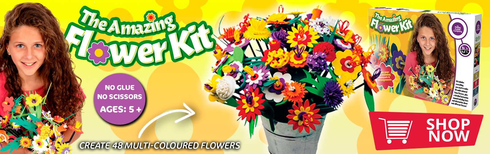 Create Your Own Stunning Bouquet Of 48 Multi-Coloured Flowers - Foam Kit