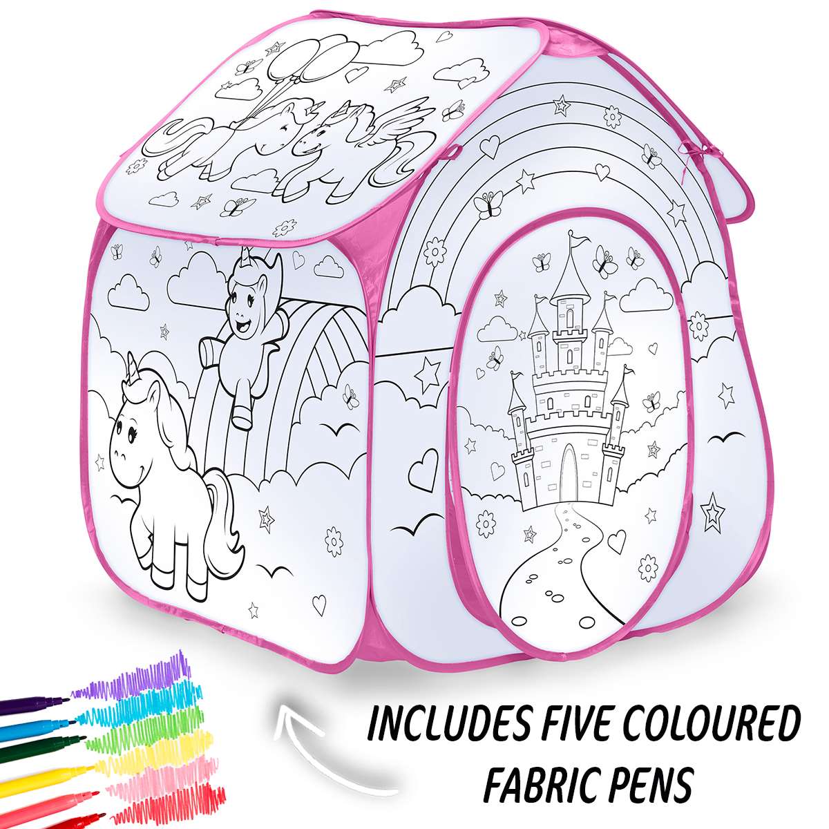 COLOUR YOUR OWN TENT - UNICORNS