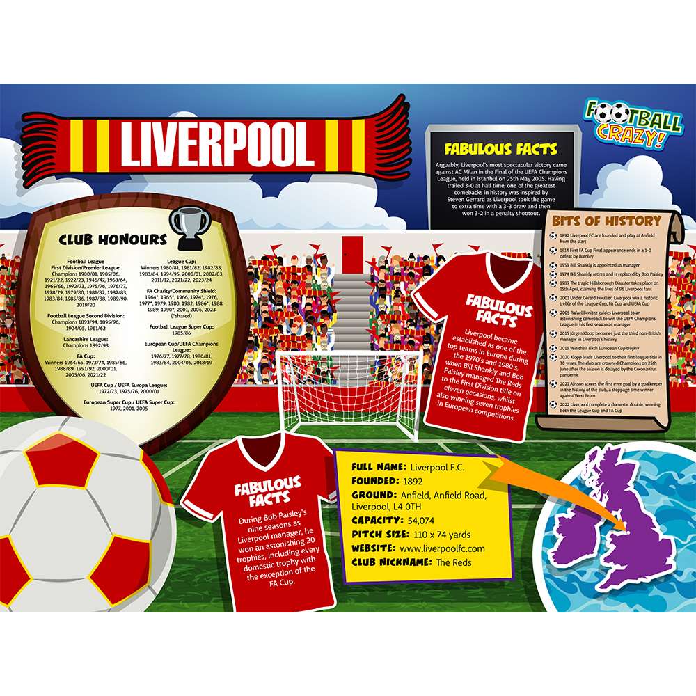 FOOTBALL CRAZY LIVERPOOL 400 PIECE | The Happy Puzzle Company