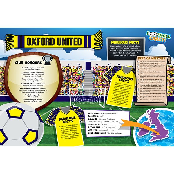 FOOTBALL CRAZY OXFORD UTD 400 PIECE | The Happy Puzzle Company