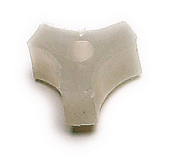 CLEAR TRIANGULAR STOPPER WITH SOLID ENDS 