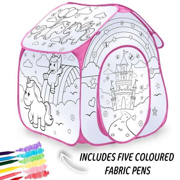 COLOUR YOUR OWN TENT - UNICORNS