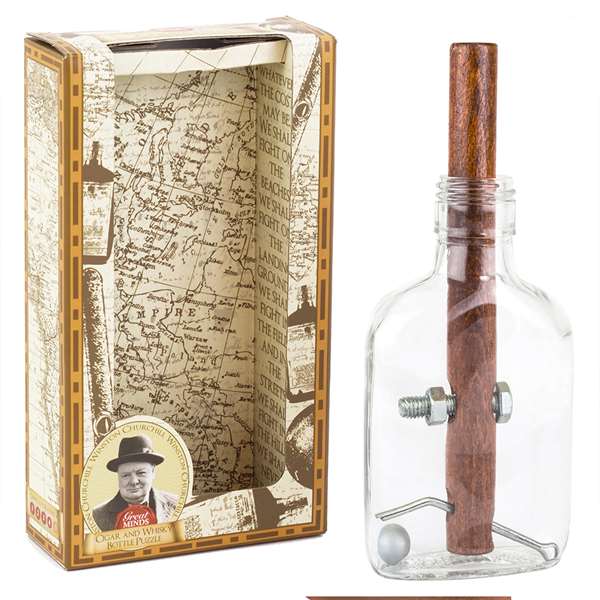 CHURCHILL'S CIGAR AND WHISKEY BOTTLE PUZZLE