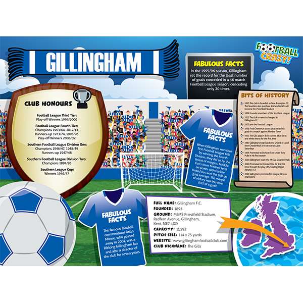 FOOTBALL CRAZY GILLINGHAM (CRF400)