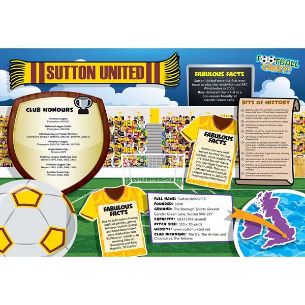 FOOTBALL CRAZY SUTTON UNITED (CRF400)